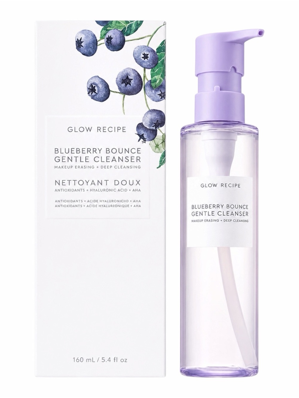 GLOW RECIPE BLUEBERRY BOUNCE GENTLE CLEANSER 160ML - BNIB